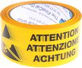 ESD Packaging Tape, 50mm x 66m, Black / Yellow